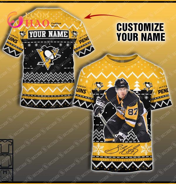 Personalize Name 3D Hoodie Sidney Crosby Pittsburgh Penguins