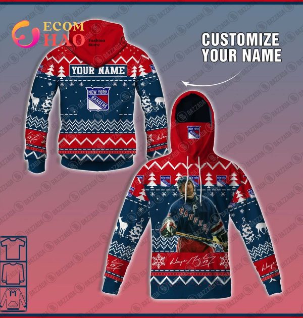 Personalize Name 3D Hoodie Wayne Gretzky New York Rangers