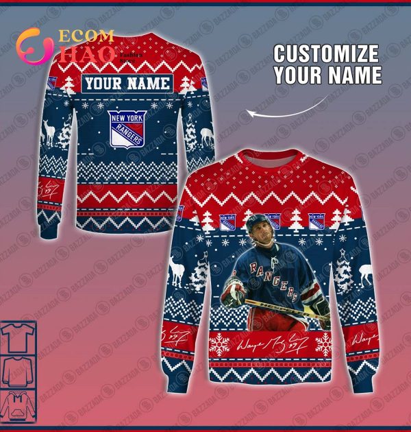 Personalize Name 3D Hoodie Wayne Gretzky New York Rangers