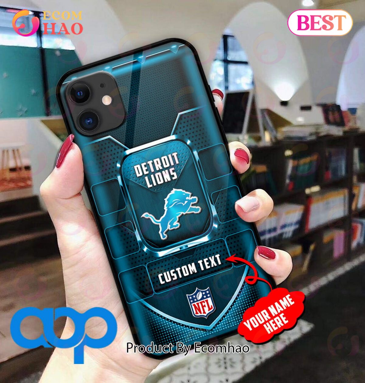 Detroit Lions NFL Personalized Phone Cases