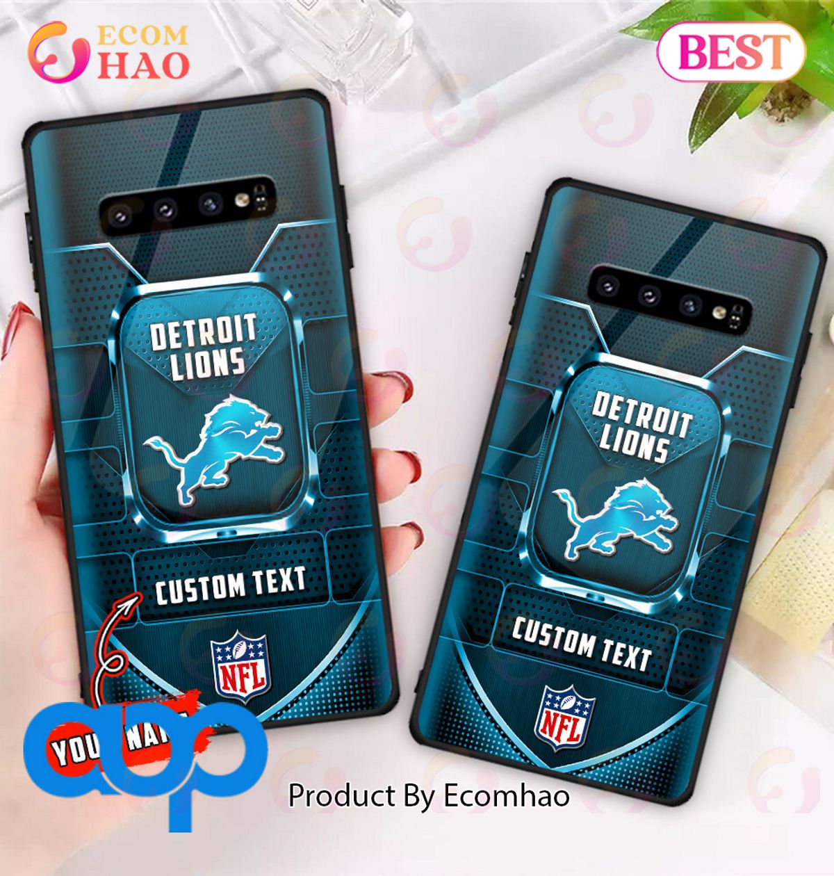 Detroit Lions NFL Personalized Phone Cases