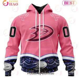 NHL Anaheim Ducks Specialized Unisex For Hockey Fights Cancer 3D Hoodie
