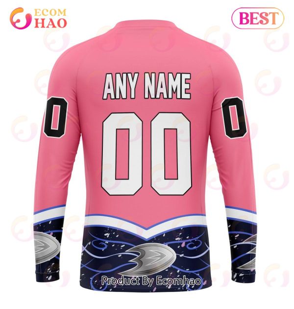 NHL Anaheim Ducks Specialized Unisex For Hockey Fights Cancer 3D Hoodie