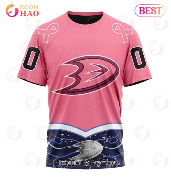 NHL Anaheim Ducks Specialized Unisex For Hockey Fights Cancer 3D Hoodie