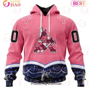 NHL Arizona Coyotes Specialized Unisex For Hockey Fights Cancer 3D Hoodie