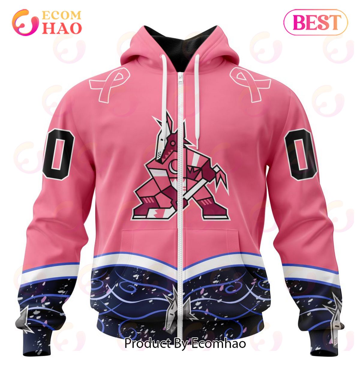 NHL Arizona Coyotes Specialized Unisex For Hockey Fights Cancer 3D Hoodie