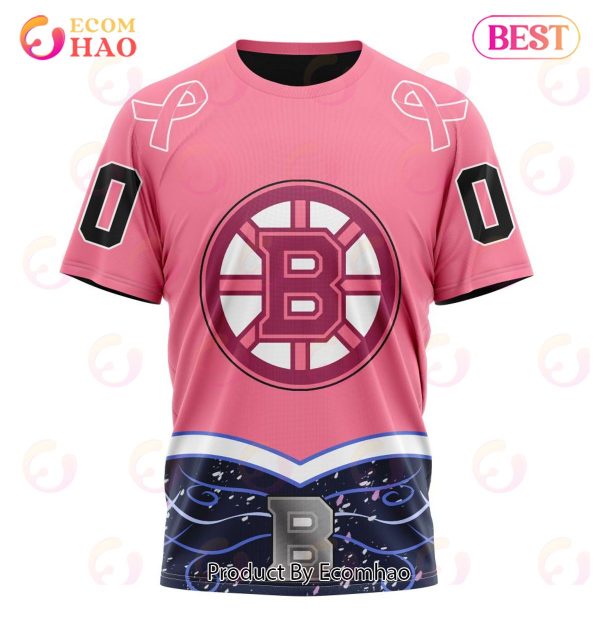NHL Boston Bruins Specialized Unisex For Hockey Fights Cancer 3D Hoodie