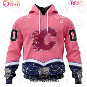 NHL Calgary Flames Specialized Unisex For Hockey Fights Cancer 3D Hoodie