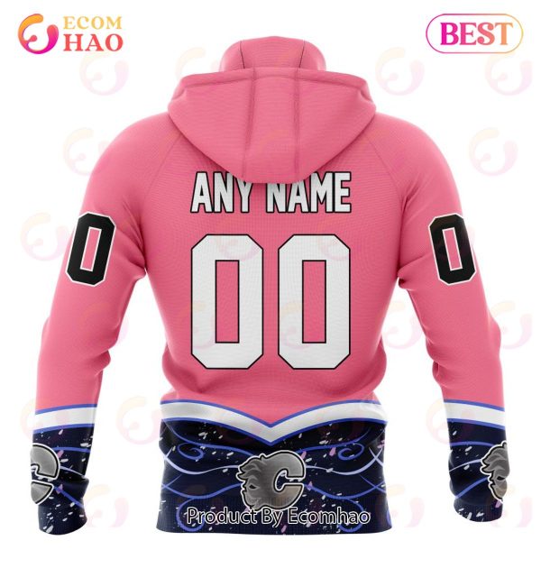 NHL Calgary Flames Specialized Unisex For Hockey Fights Cancer 3D Hoodie