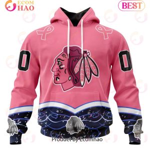 NHL Chicago BlackHawks Specialized Unisex For Hockey Fights Cancer 3D Hoodie
