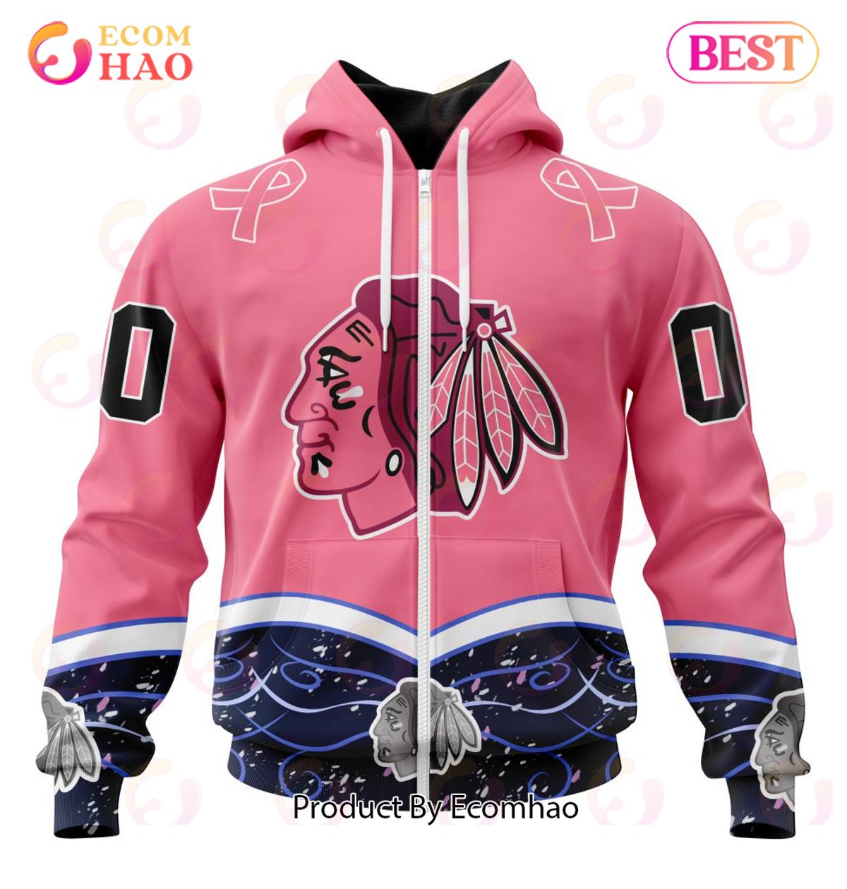 NHL Chicago BlackHawks Specialized Unisex For Hockey Fights Cancer 3D Hoodie