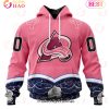 NHL Columbus Blue Jackets Specialized Unisex For Hockey Fights Cancer 3D Hoodie