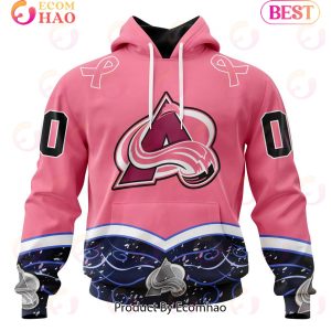 NHL Colorado Avalanche Specialized Unisex For Hockey Fights Cancer 3D Hoodie