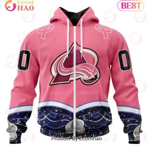 NHL Colorado Avalanche Specialized Unisex For Hockey Fights Cancer 3D Hoodie
