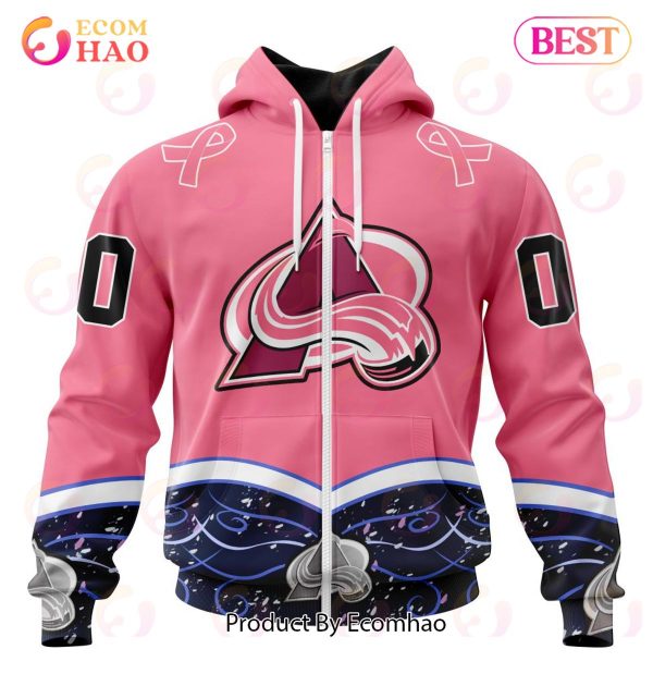 NHL Colorado Avalanche Specialized Unisex For Hockey Fights Cancer 3D Hoodie