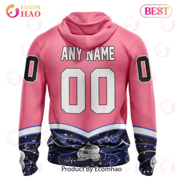 NHL Colorado Avalanche Specialized Unisex For Hockey Fights Cancer 3D Hoodie