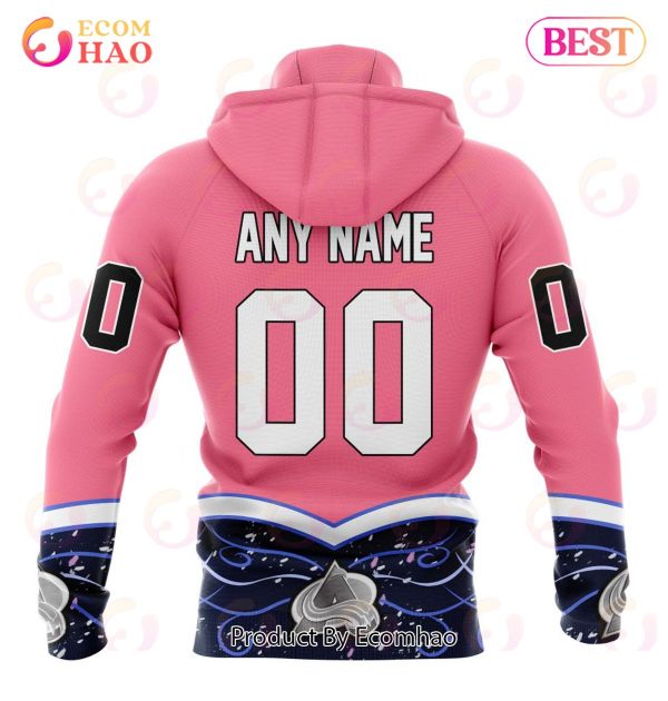NHL Colorado Avalanche Specialized Unisex For Hockey Fights Cancer 3D Hoodie
