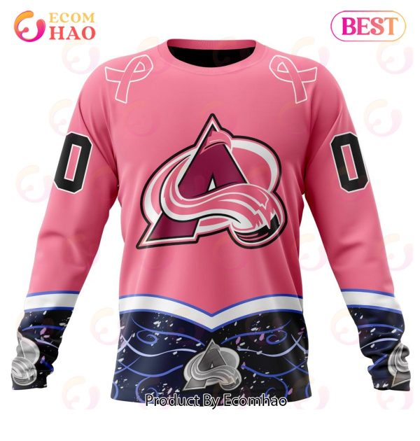 NHL Colorado Avalanche Specialized Unisex For Hockey Fights Cancer 3D Hoodie