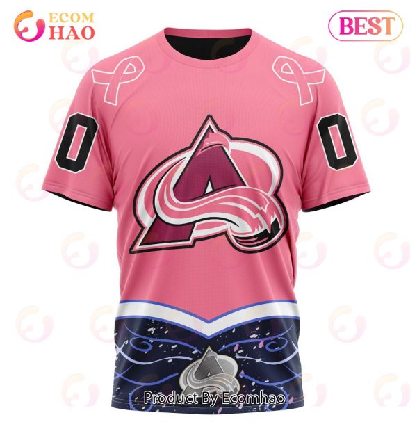 NHL Colorado Avalanche Specialized Unisex For Hockey Fights Cancer 3D Hoodie
