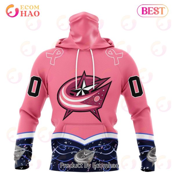 NHL Columbus Blue Jackets Specialized Unisex For Hockey Fights Cancer 3D Hoodie
