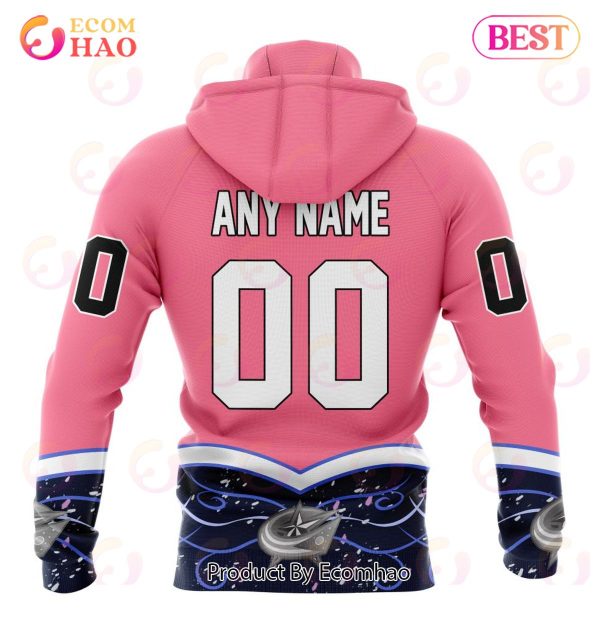NHL Columbus Blue Jackets Specialized Unisex For Hockey Fights Cancer 3D Hoodie