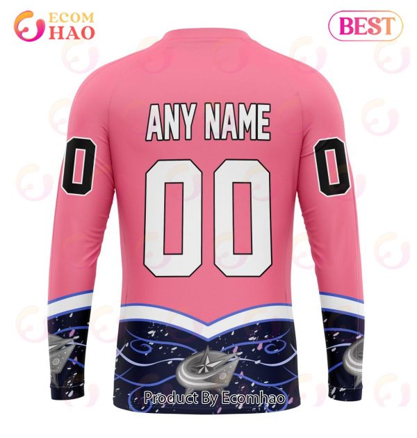 NHL Columbus Blue Jackets Specialized Unisex For Hockey Fights Cancer 3D Hoodie