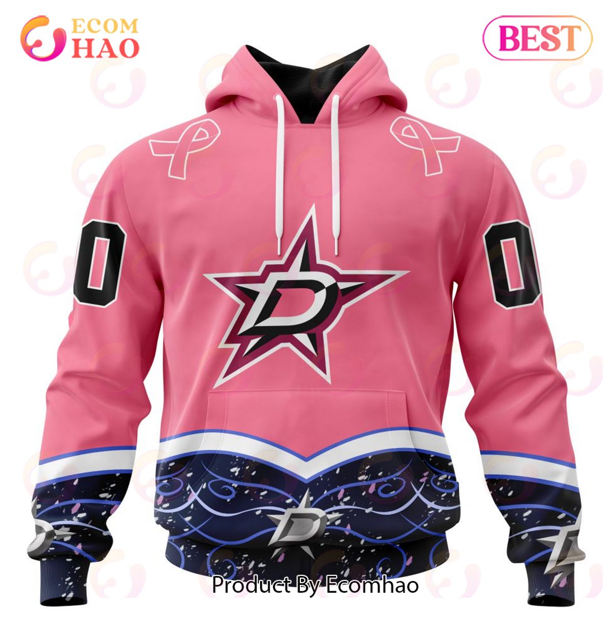 NHL Dallas Stars Specialized Unisex For Hockey Fights Cancer 3D Hoodie