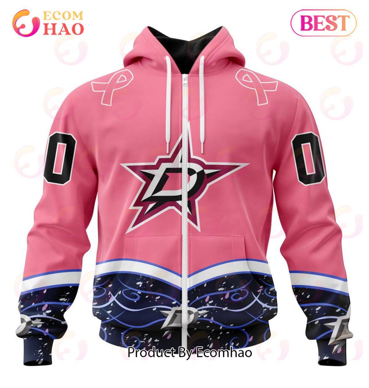 NHL Dallas Stars Specialized Unisex For Hockey Fights Cancer 3D Hoodie