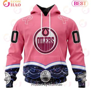 NHL Edmonton Oilers Specialized Unisex For Hockey Fights Cancer 3D Hoodie