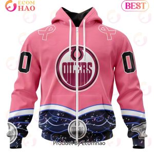 NHL Edmonton Oilers Specialized Unisex For Hockey Fights Cancer 3D Hoodie