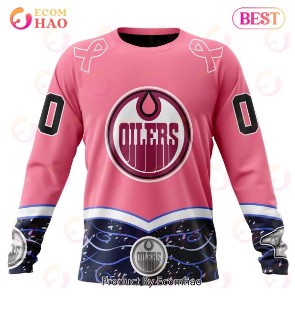 NHL Edmonton Oilers Specialized Unisex For Hockey Fights Cancer 3D Hoodie