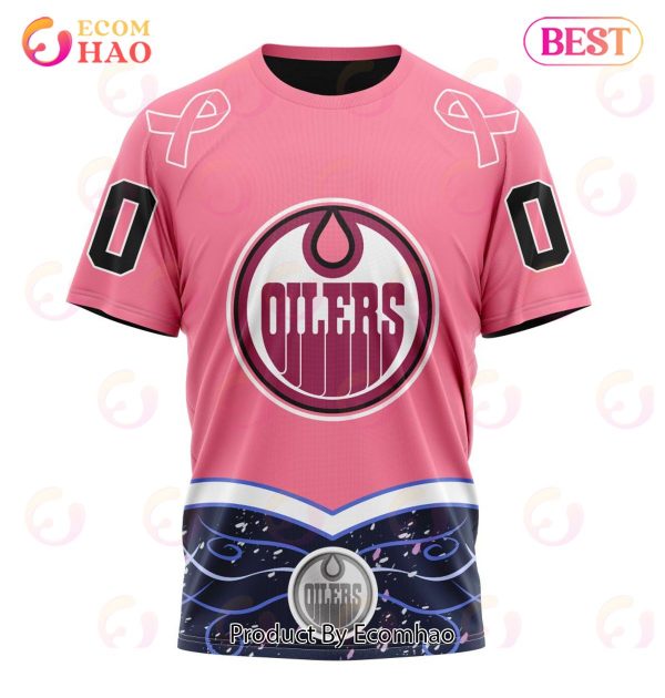 NHL Edmonton Oilers Specialized Unisex For Hockey Fights Cancer 3D Hoodie