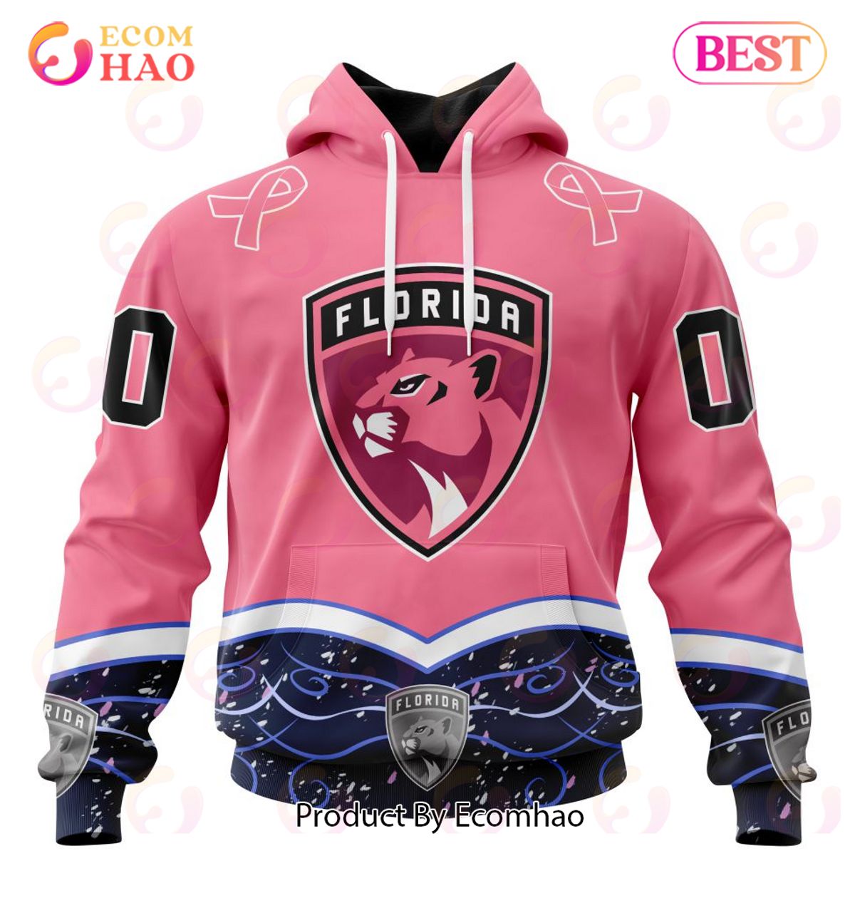 NHL Florida Panthers Specialized Unisex For Hockey Fights Cancer 3D Hoodie