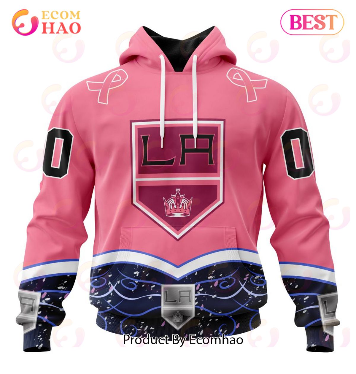 NHL Los Angeles Kings Specialized Unisex For Hockey Fights Cancer 3D Hoodie