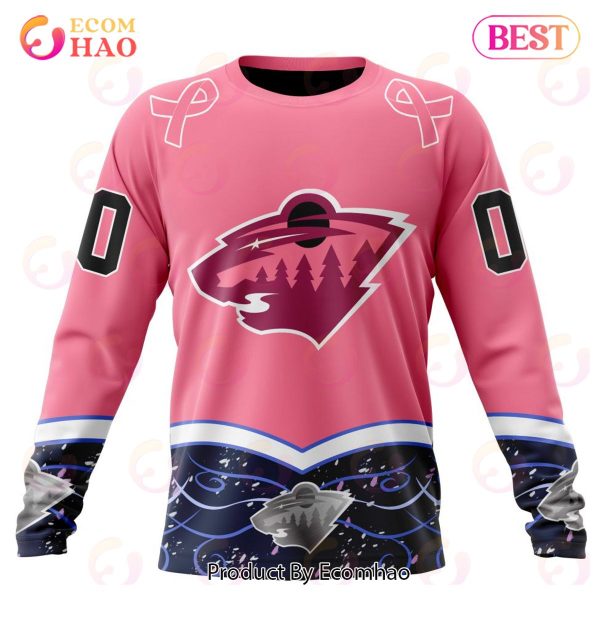 NHL Minnesota Wild Specialized Unisex For Hockey Fights Cancer 3D Hoodie