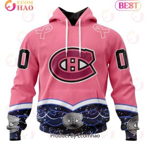 NHL Montreal Canadiens Specialized Unisex For Hockey Fights Cancer 3D Hoodie