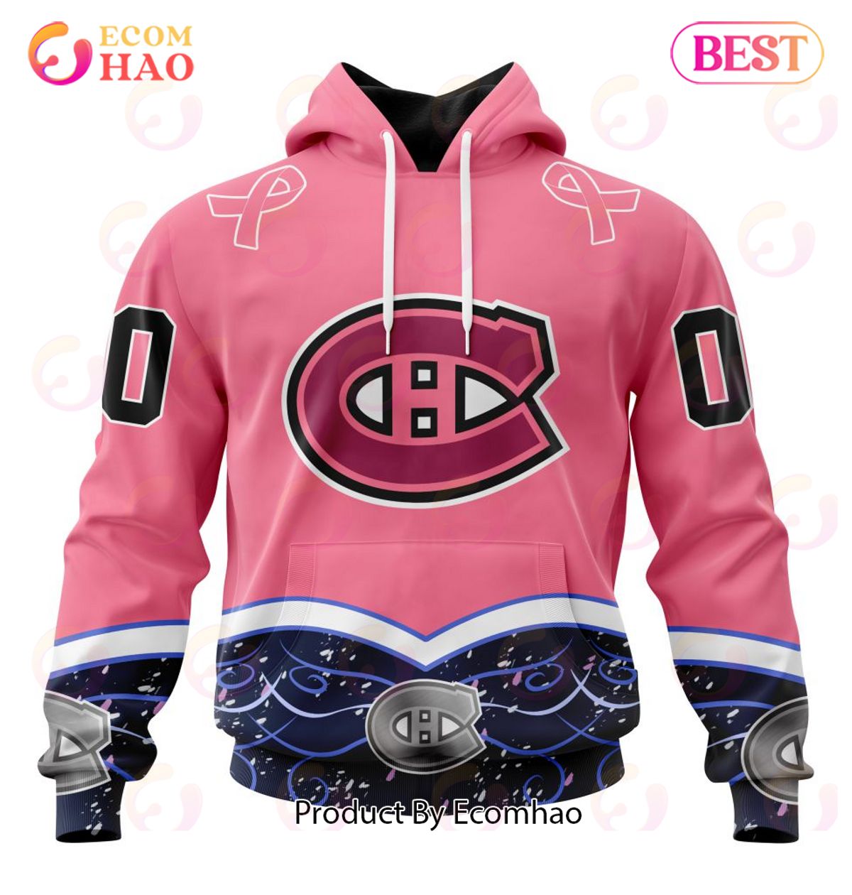 NHL Montreal Canadiens Specialized Unisex For Hockey Fights Cancer 3D Hoodie