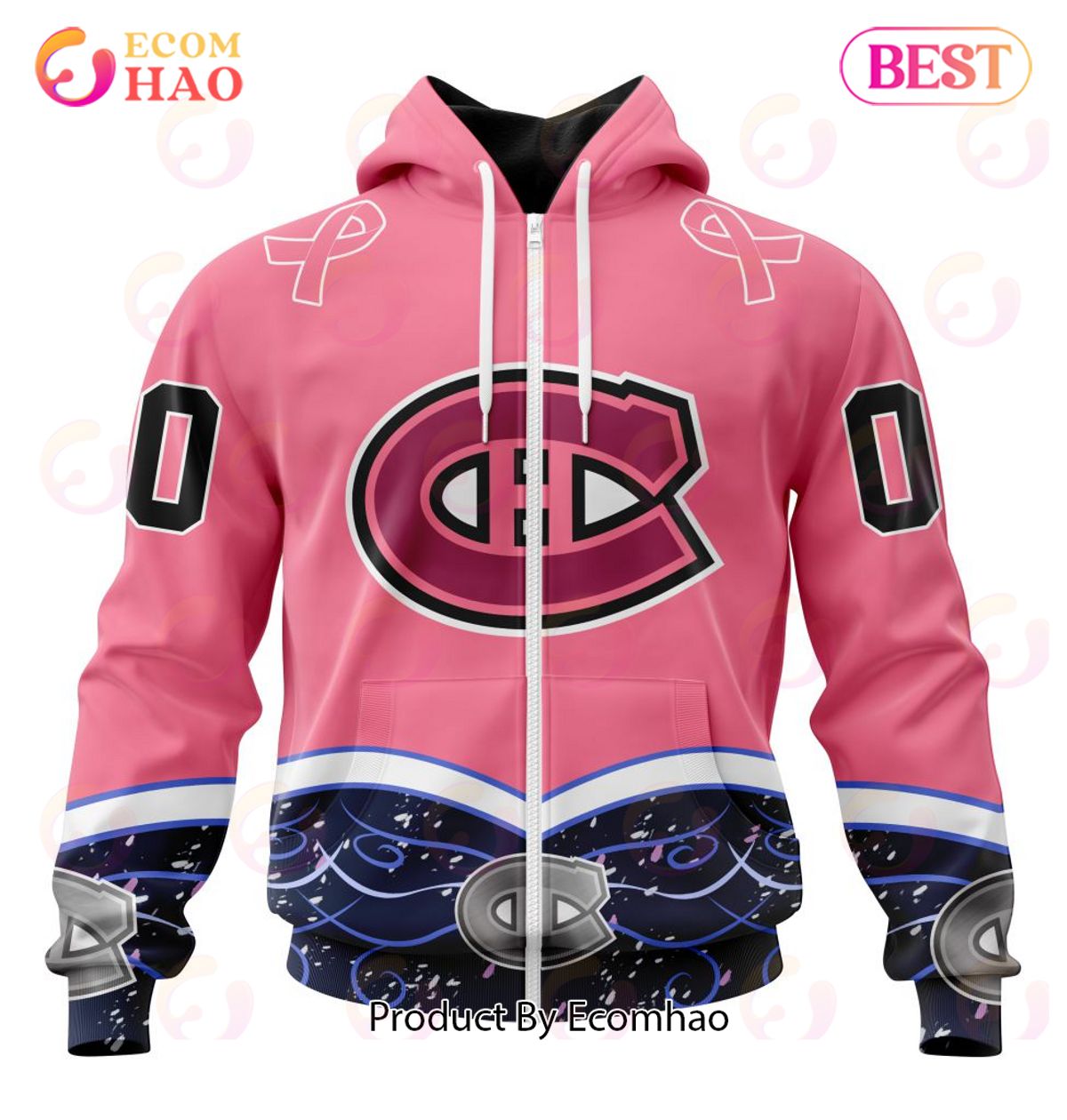 NHL Montreal Canadiens Specialized Unisex For Hockey Fights Cancer 3D Hoodie