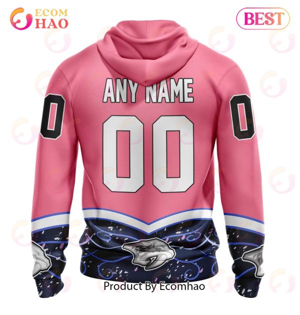 NHL Nashville Predators Specialized Unisex For Hockey Fights Cancer 3D Hoodie