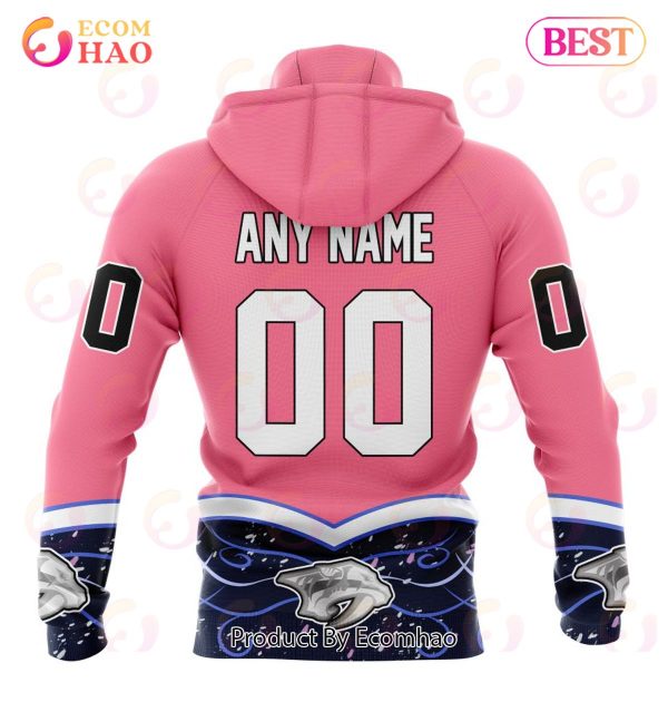 NHL Nashville Predators Specialized Unisex For Hockey Fights Cancer 3D Hoodie