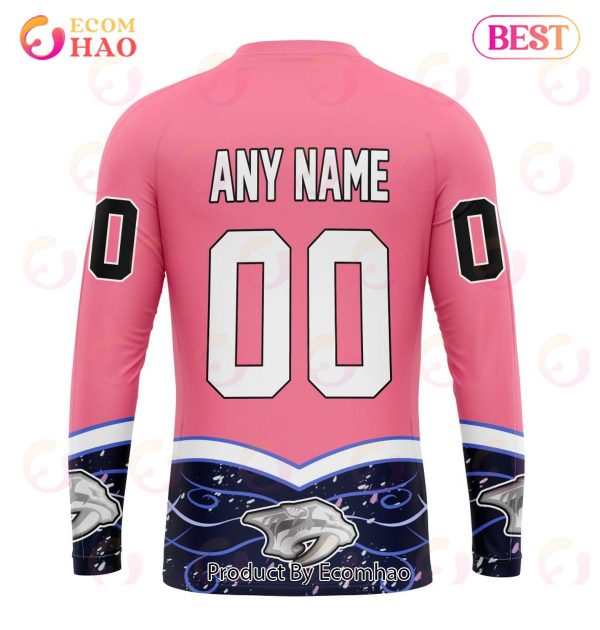 NHL Nashville Predators Specialized Unisex For Hockey Fights Cancer 3D Hoodie