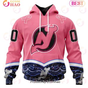 NHL New Jersey Devils Specialized Unisex For Hockey Fights Cancer 3D Hoodie