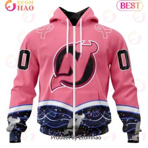NHL New Jersey Devils Specialized Unisex For Hockey Fights Cancer 3D Hoodie