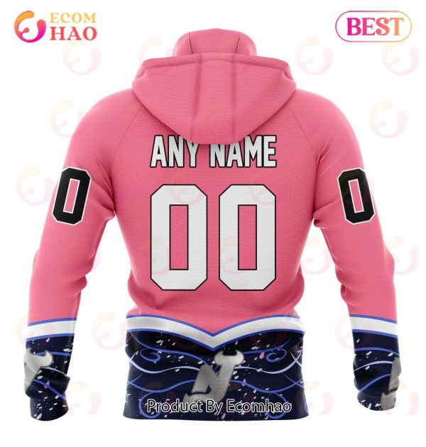 NHL New Jersey Devils Specialized Unisex For Hockey Fights Cancer 3D Hoodie