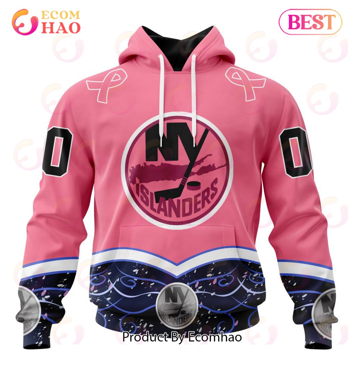 NHL New York Islanders Specialized Unisex For Hockey Fights Cancer 3D Hoodie