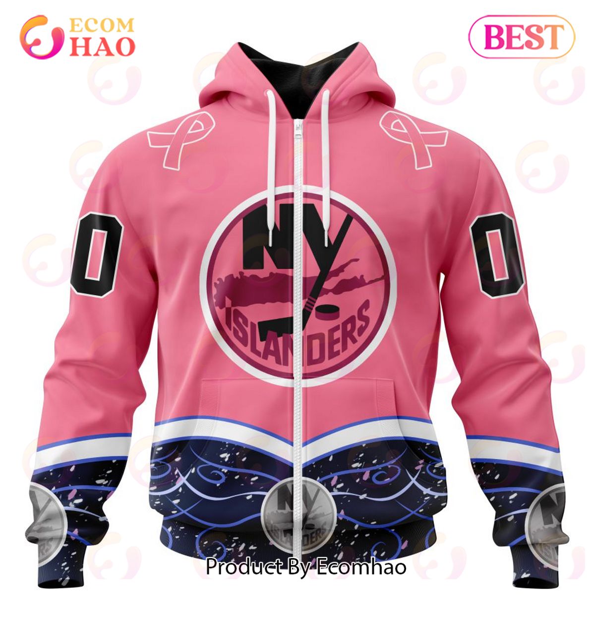 NHL New York Islanders Specialized Unisex For Hockey Fights Cancer 3D Hoodie