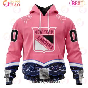 NHL New York Rangers Specialized Unisex For Hockey Fights Cancer 3D Hoodie