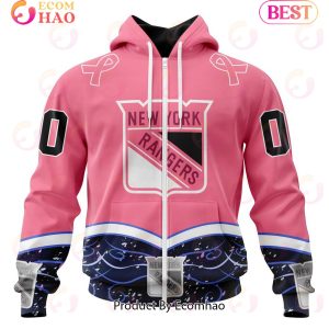 NHL New York Rangers Specialized Unisex For Hockey Fights Cancer 3D Hoodie