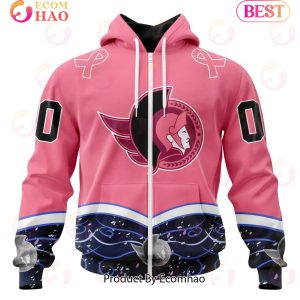 NHL Ottawa Senators Specialized Unisex For Hockey Fights Cancer 3D Hoodie