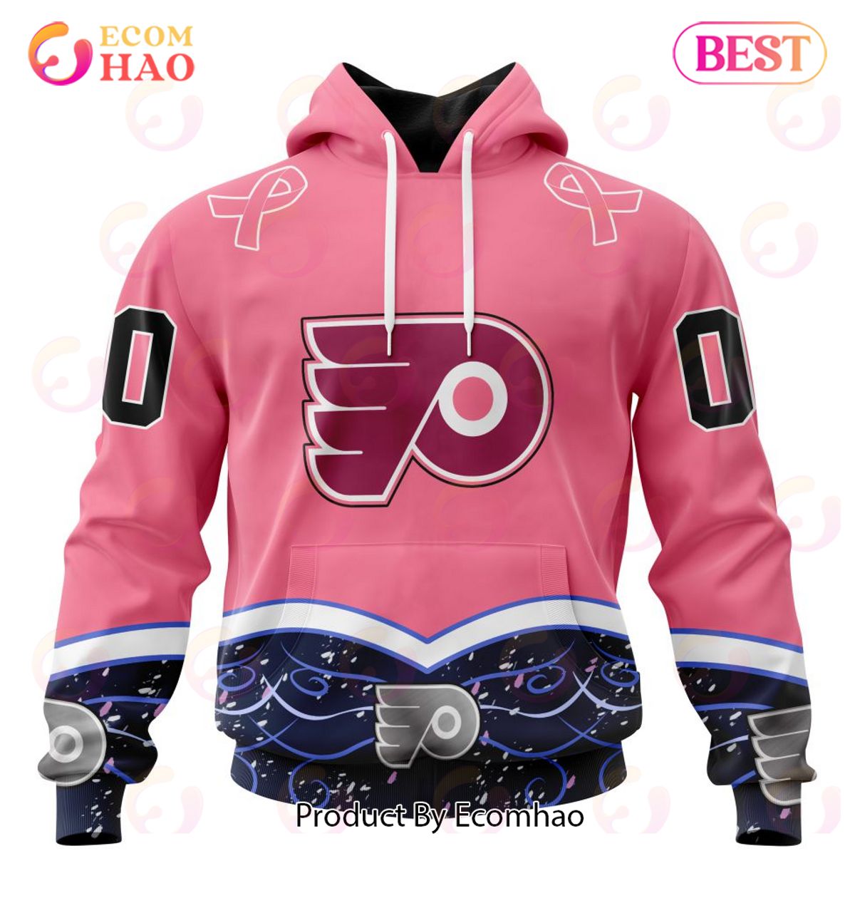 NHL Philadelphia Flyers Specialized Unisex For Hockey Fights Cancer 3D Hoodie